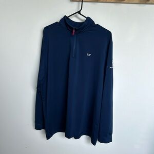 Navy blue vineyard vines quarter zip